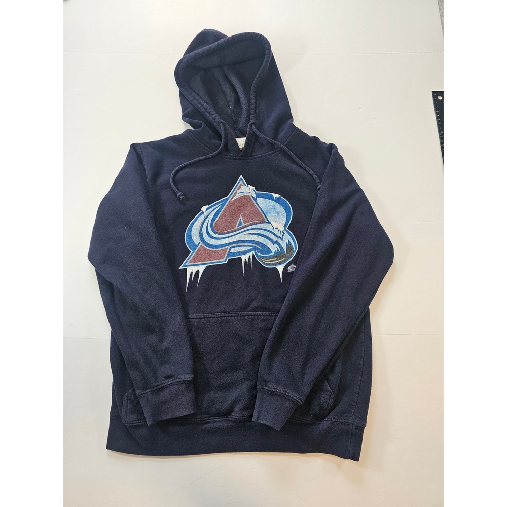 Delta Fleece Colorado Avalanche Hoodie Mens Small Navy Blue NHL Hockey